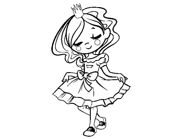 The young princess coloring page