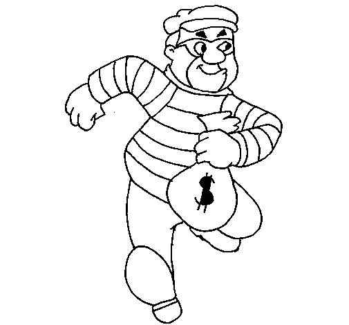Thief coloring page