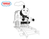 Thomas up coloring page