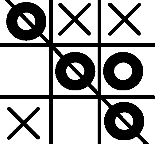 Tic-tac-toe coloring page