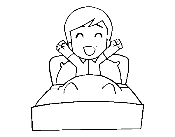 Time to wake up coloring page