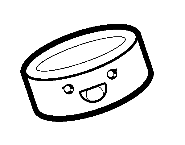 Tin can of food coloring page