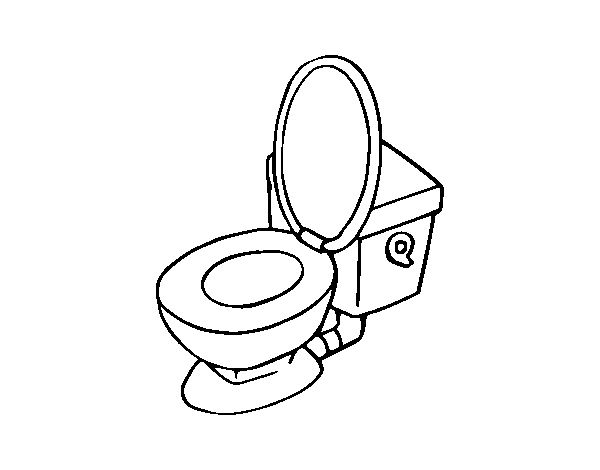 Toilet bowl coloring page