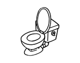 Toilet bowl coloring page
