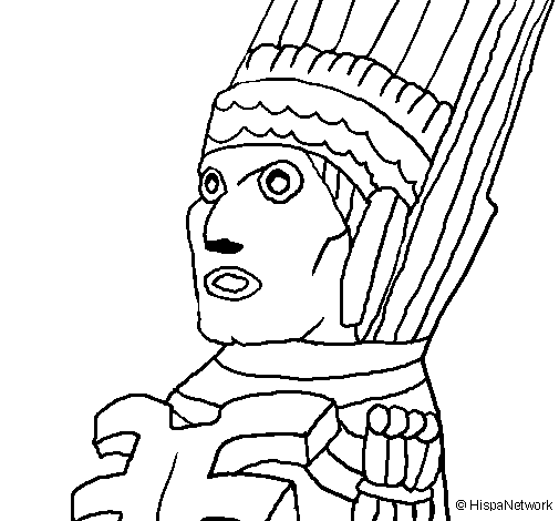 Toltec giant coloring page
