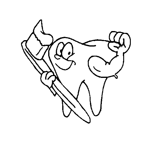 Tooth coloring page