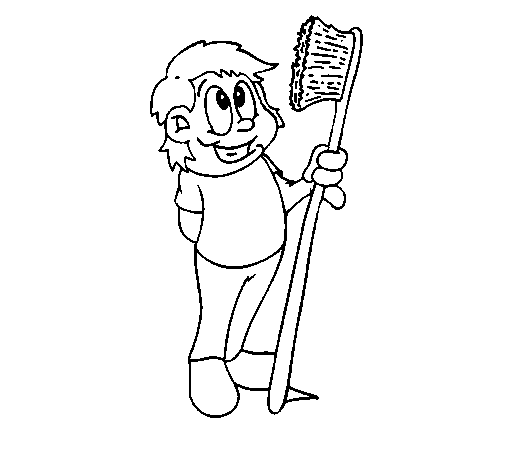 Toothbrush coloring page
