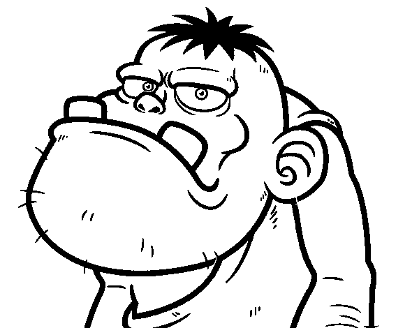 Toothy troglodyte coloring page