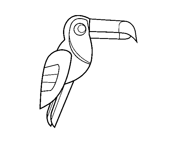 Toucan bird coloring page