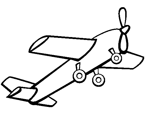 Toy airplane coloring page