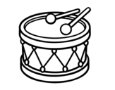 Toy drum coloring page