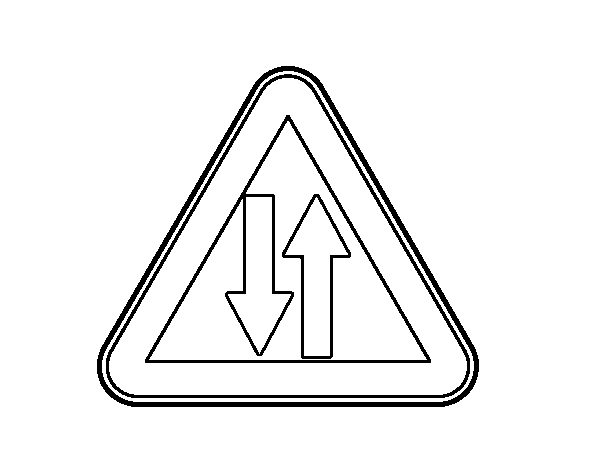  Traffic in both directions coloring page