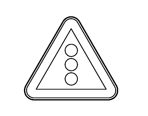 Traffic light coloring page