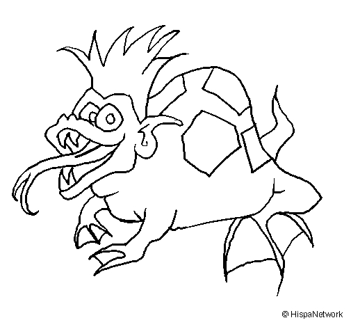 Transforming frog coloring page