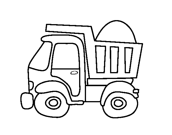 Transport truck coloring page