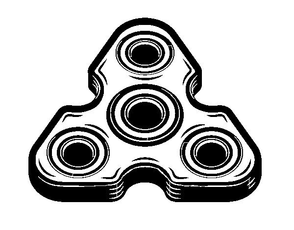 Triangular spinner coloring page