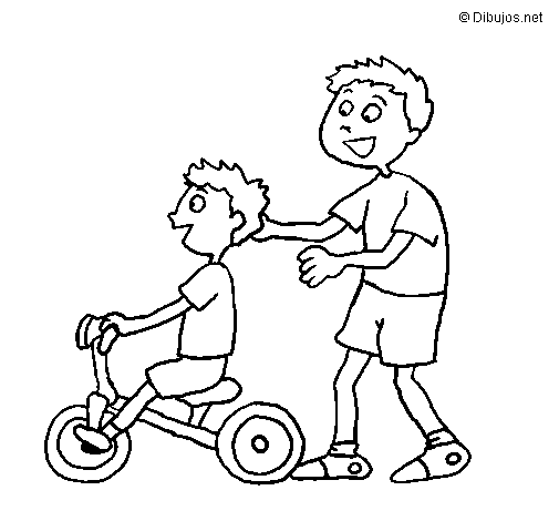 Tricycle coloring page