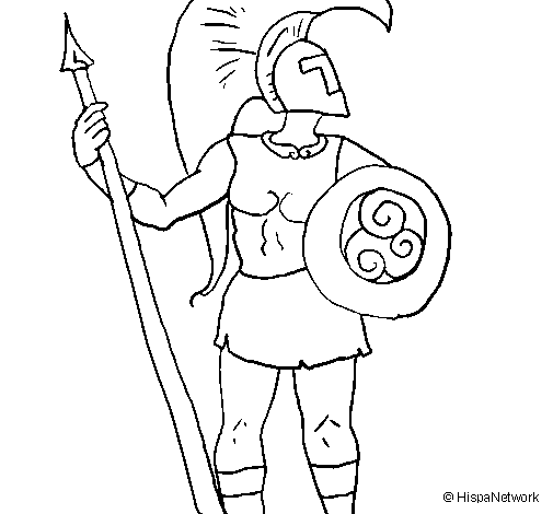Trojan warrior coloring page