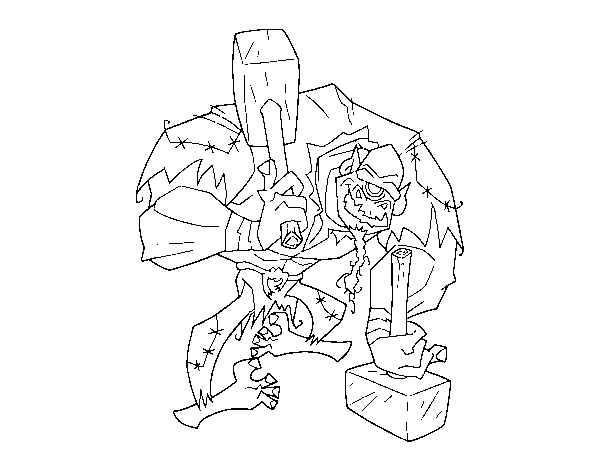 Troll cyclops coloring page