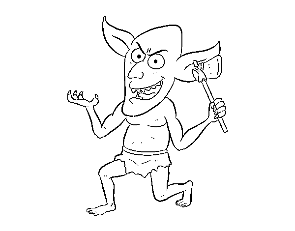 Troll coloring page