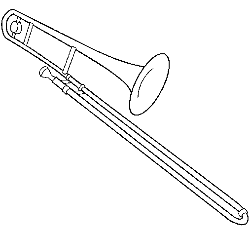 Trombone coloring page