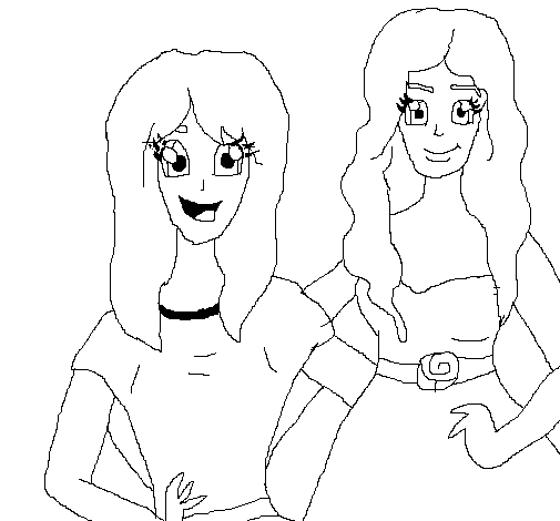 Two Sisters Coloring Page Coloring Pages