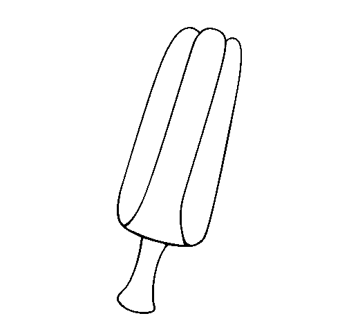 Two-flavoured ice-cream coloring page