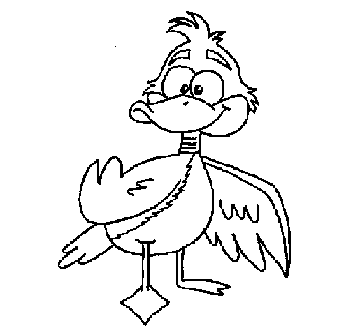 Ugly duckling coloring page