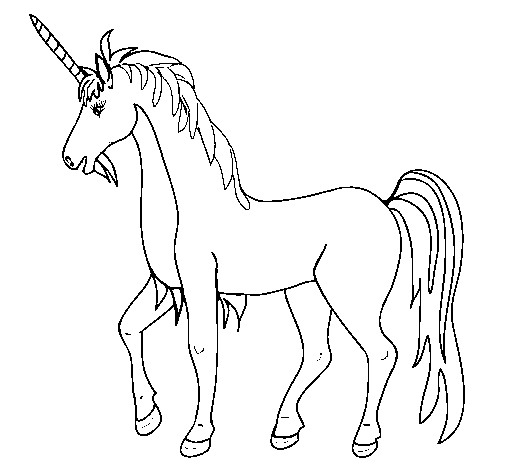 Unicorn II coloring page