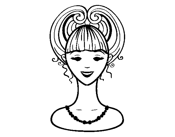Up-do  coloring page
