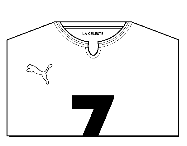 Uruguay World Cup 2014 t-shirt coloring page
