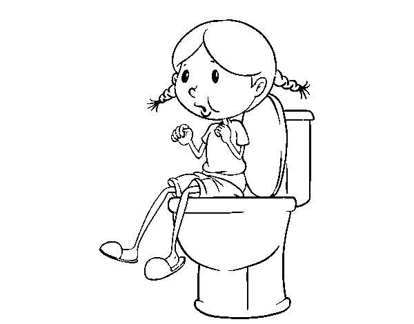 Use the bathroom coloring page