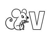 V of Vole coloring page