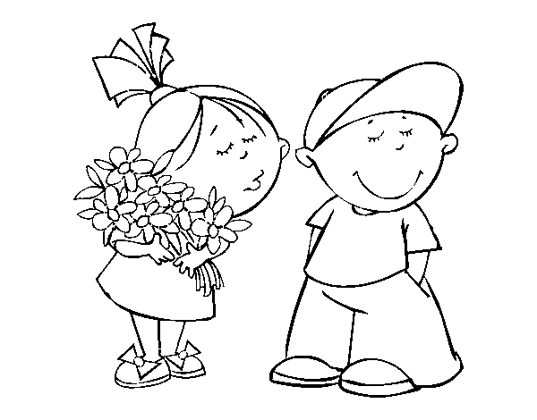 Valentine gift coloring page