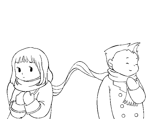 Valentine's date coloring page