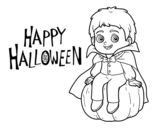 Vampire for Halloween coloring page