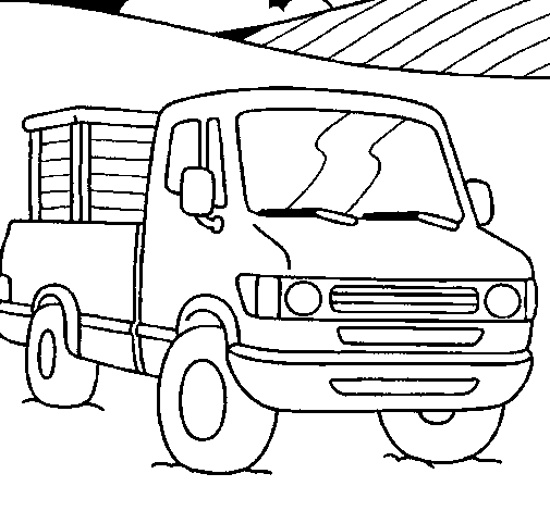 Van coloring page