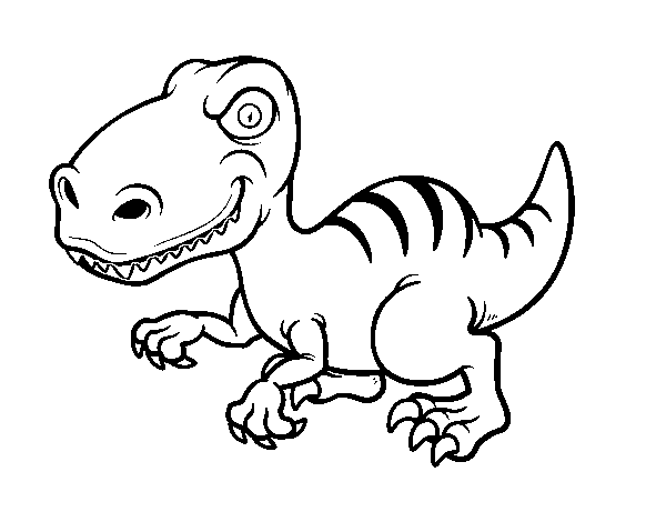 Velociraptor dinosaur coloring page