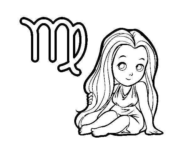 Virgo horoscope  coloring page