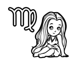 Virgo horoscope  coloring page