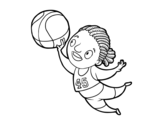 Volleyball player coloring page