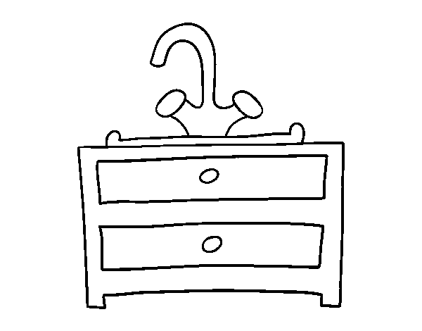 Wash-stand coloring page