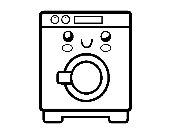 Washing machine coloring page
