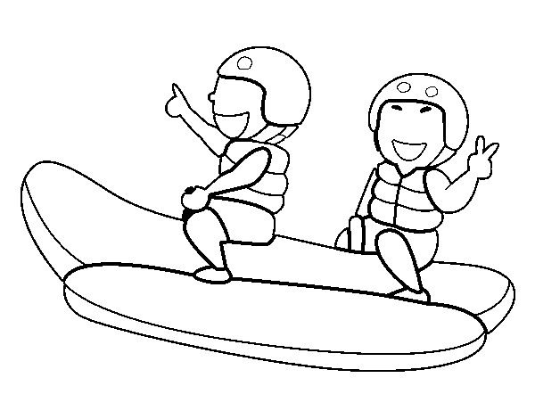 Water sport coloring page