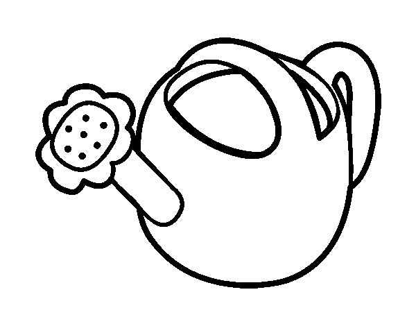 Watering can coloring page