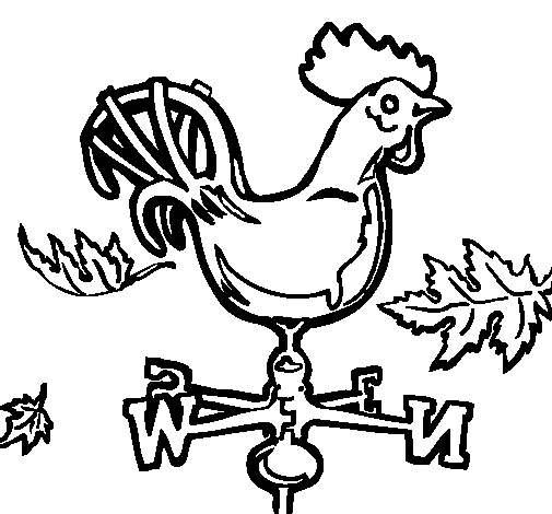 Weathercock coloring page
