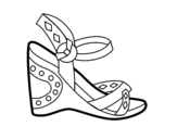 Wedge sandal coloring page