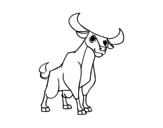 Wild bull 1 coloring page