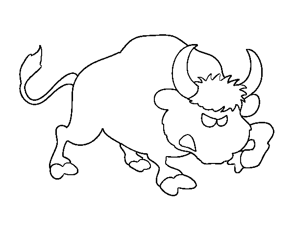 Wild bull coloring page