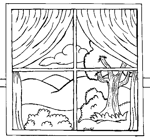 Window coloring page